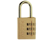 Load image into Gallery viewer, Master Lock Brass Finish Combination Padlock