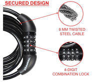 Load image into Gallery viewer, Master Lock Self Coiling Combination Cable 1.8m x 8mm