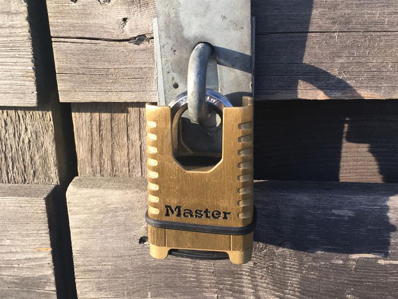 Master Lock Excell™ Closed Shackle Brass Combination 58mm Padlock