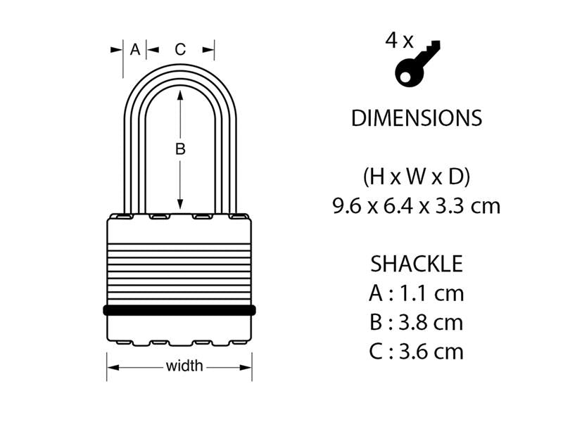 Master Lock Excell™ Laminated Steel Padlocks