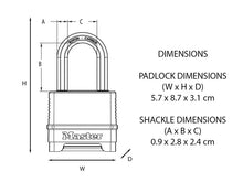 Load image into Gallery viewer, Master Lock Excell™ 4-Digit Black Finish Combination 50mm Padlock