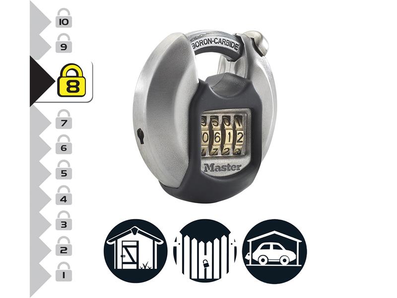 Master Lock Excell™ Discus 4-Digit Combination 70mm Padlock