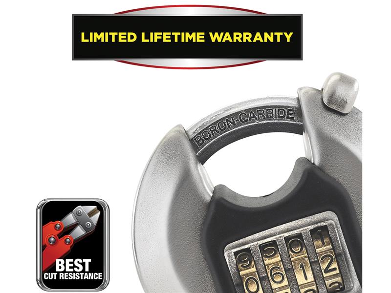 Master Lock Excell™ Discus 4-Digit Combination 70mm Padlock