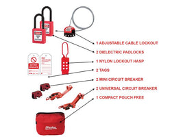Master Lock General Maintenance Lockout Kit, 11 Piece