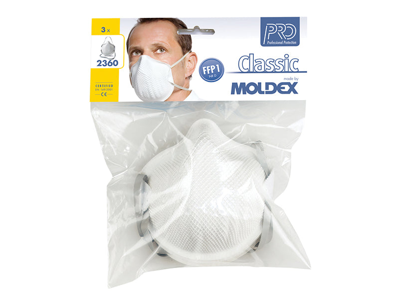 Moldex Classic FFP1 NR D Non-Valved Mask (Pack 3)