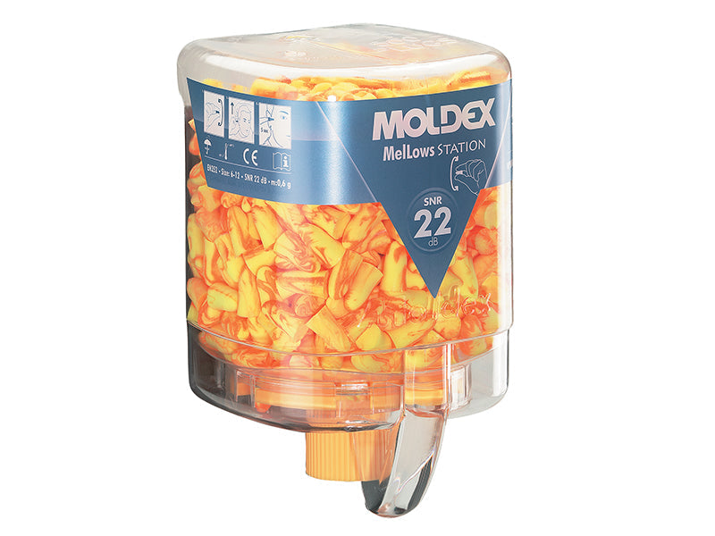 Moldex Disposable Foam Earplugs MelLows® Station SNR 22 dB (250 Pairs)