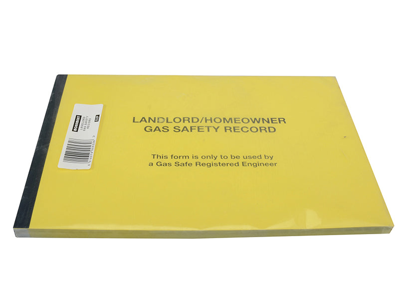 Monument 532P Gas Safe® Landlords Gas Safety Record Pad of 50