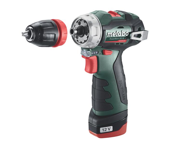 Metabo PowerMaxx BS BL Q Brushless Drill/Screwdriver 12V 2 x 2.0Ah Li-ion