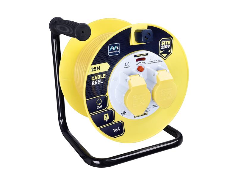 Masterplug Cable Reel 110V 16A Thermal Cut-Out