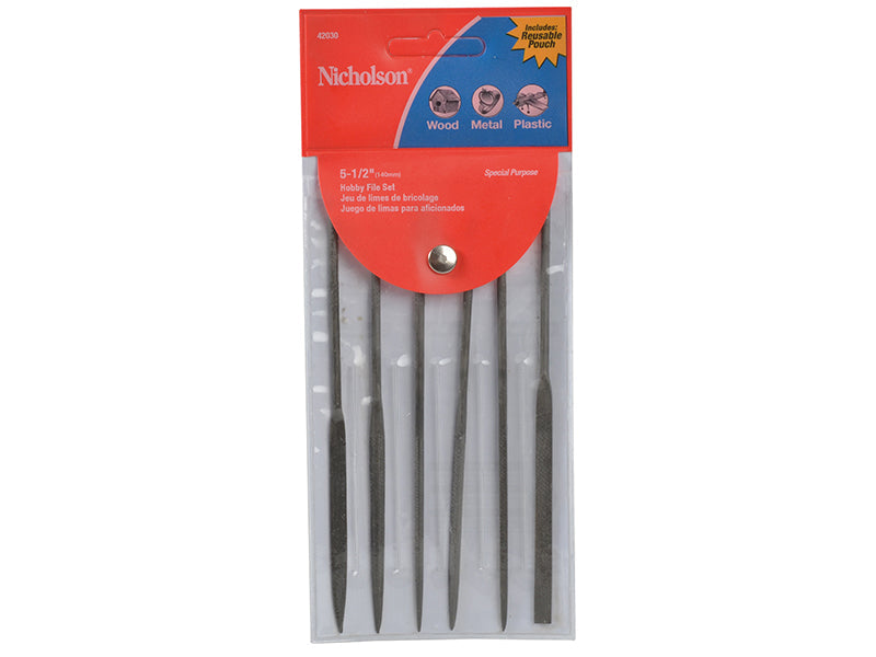 Crescent Nicholson® Red Wallet Needle Mini File Set 6 Piece 42030