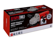 Load image into Gallery viewer, Olympia Power Tools Angle Grinder 115mm (4.1/2in) 650W 240V