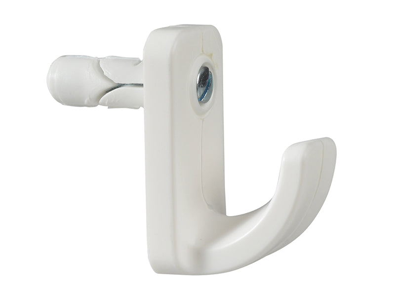 Plasplugs White Single Hollow Door Hook Pack of 1