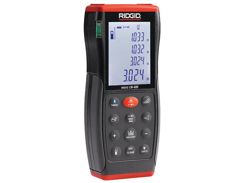 RIDGID 36813 Micro LM-400 Advanced Laser Distance Measure 70m