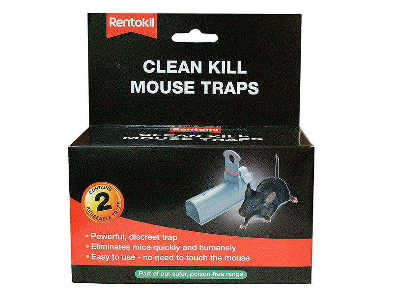 Rentokil Clean Kill Mouse Traps (Twin Pack)