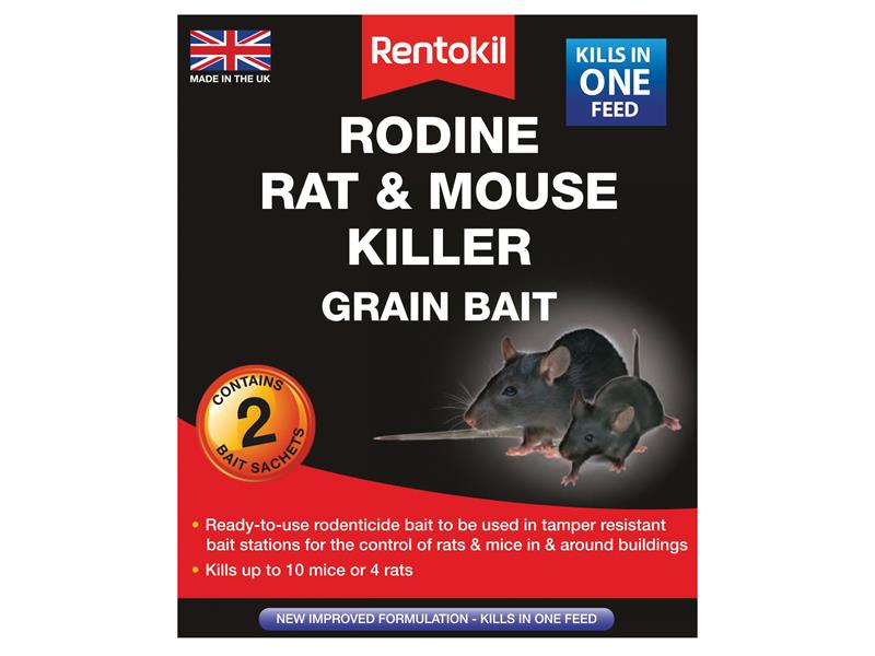 Rentokil Rodine Rat & Mouse Killer Grain Bait