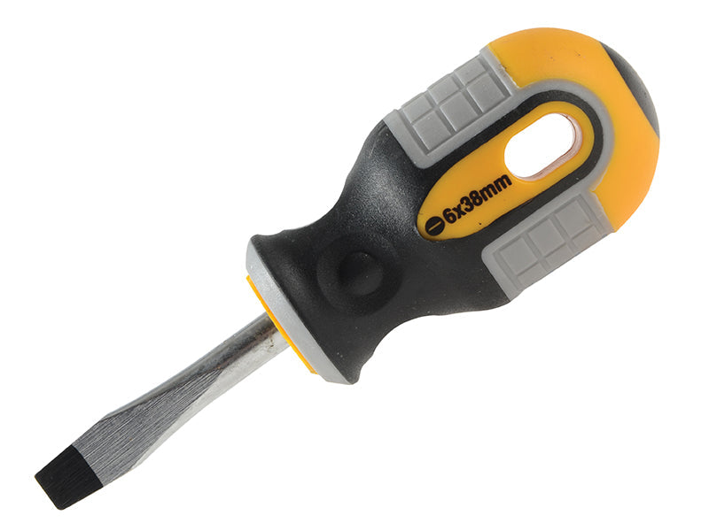 Roughneck Stubby Screwdriver Flared Tip 6.0 x 38mm