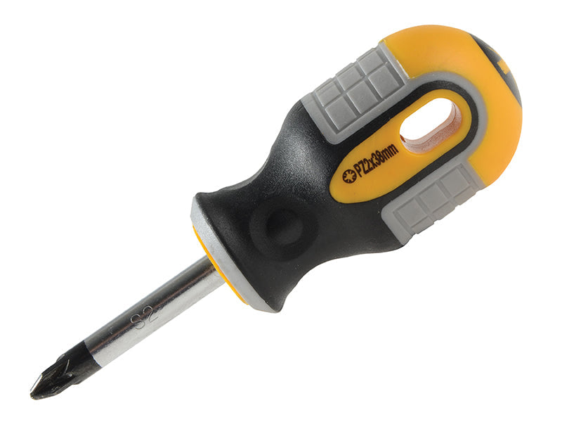 Roughneck Stubby Screwdriver Pozidriv Tip PZ2 x 38mm