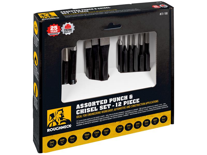 Roughneck Punch & Chisel Set 12 Piece