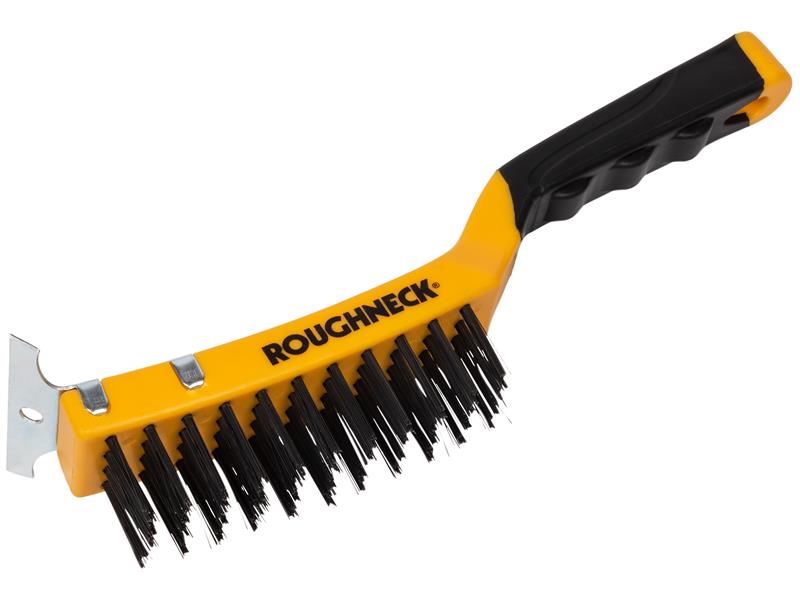 Roughneck Carbon Steel Wire Brush Soft Grip