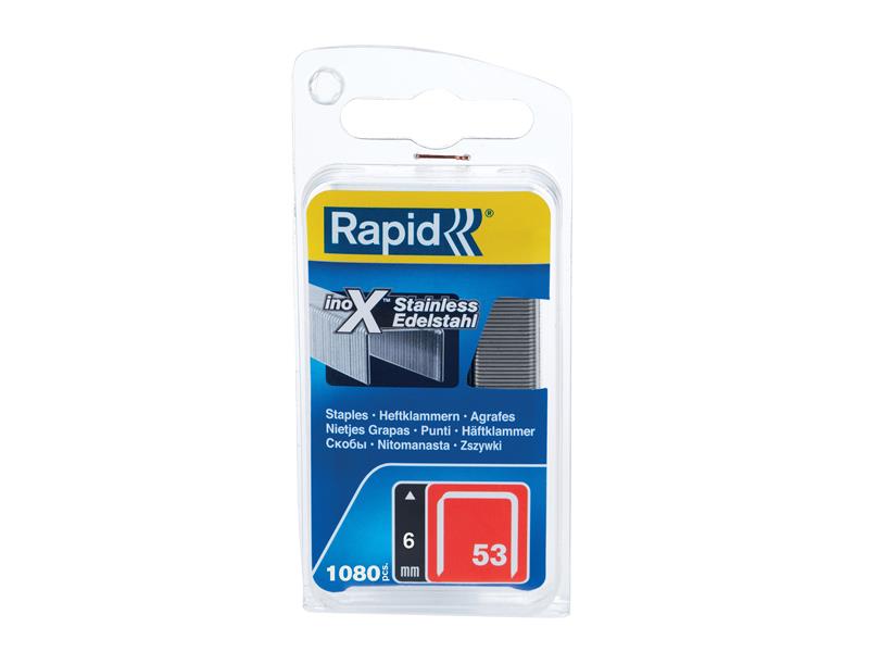 Rapid 53 Series Stainless Steel Fine Wire Staples