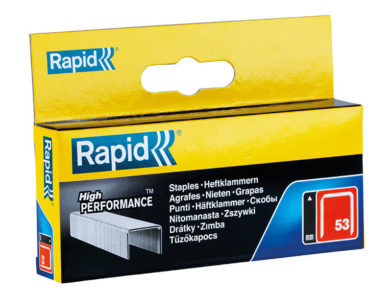 Rapid 53 Series Galvanised Staples