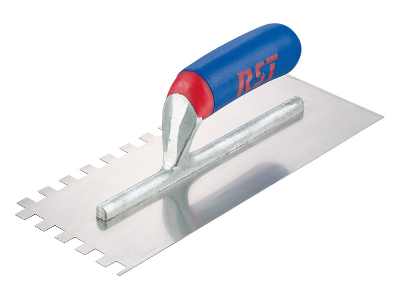 R.S.T. Notched Trowel Square 10mm¬≤ Soft Touch Handle 11 x 4.1/2in