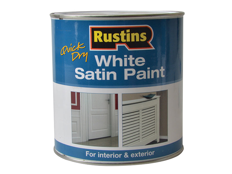 Rustins Quick Dry White Satin Paint