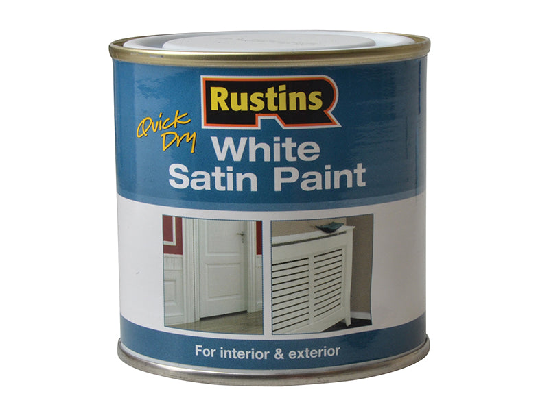 Rustins Quick Dry White Satin Paint