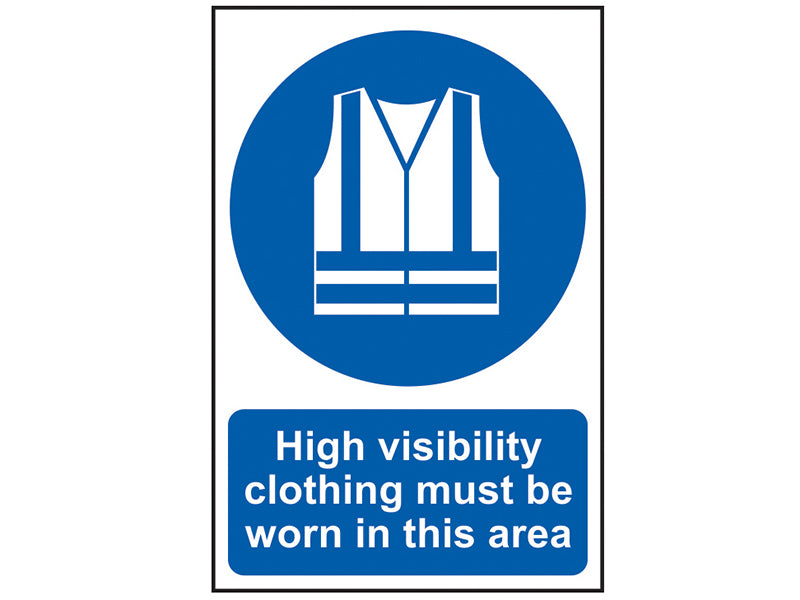 Scan High Visibility Jackets Must Be Worn In This Area - PVC Sign 200 x 300mm