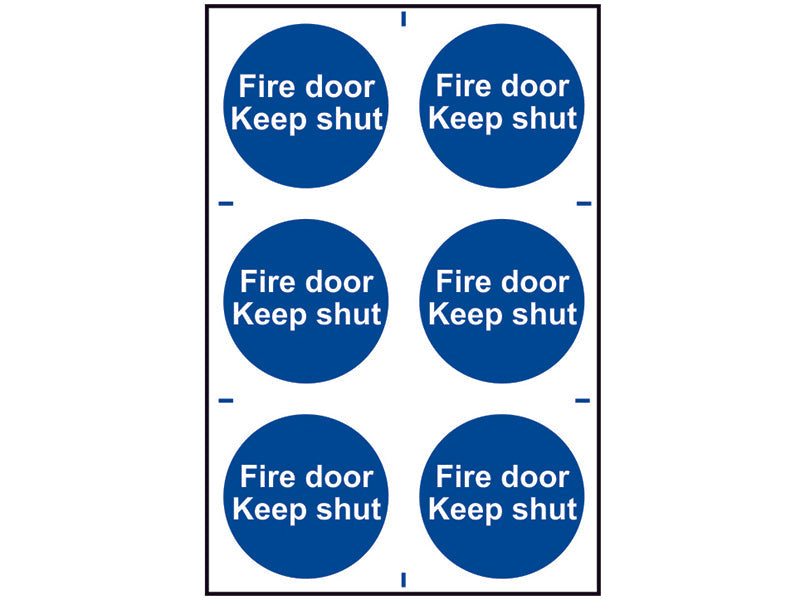 Scan Fire Door Keep Shut - 6 PVC Signs 100 x 100mm