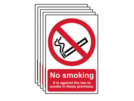 Scan Sign: No Smoking It Is Against the Law To Smoke In These Premises