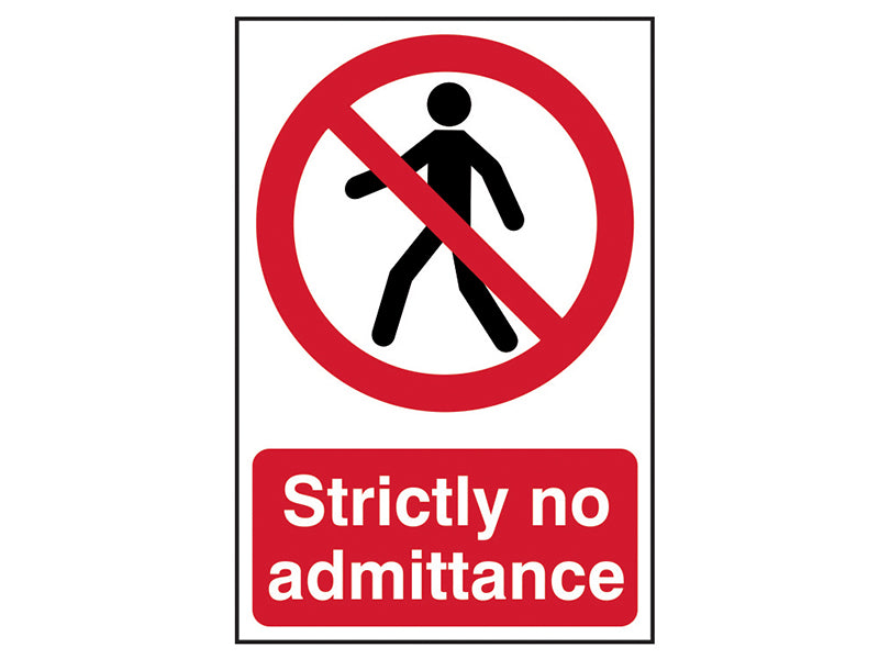Scan Strictly No Admittance - PVC Sign 200 x 300mm
