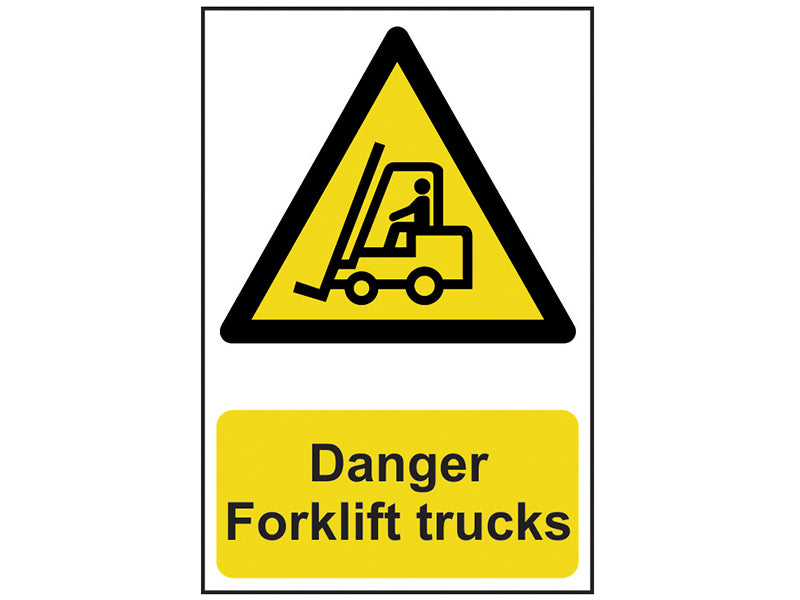 Scan Danger Forklift Trucks - PVC Sign 200 x 300mm