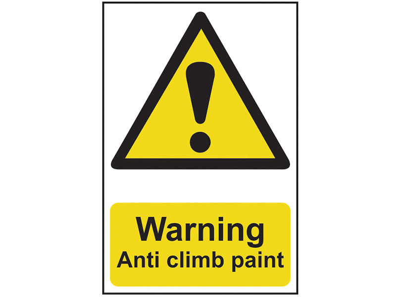 Scan Warning Anti Climb Paint - PVC Sign 200 x 300mm