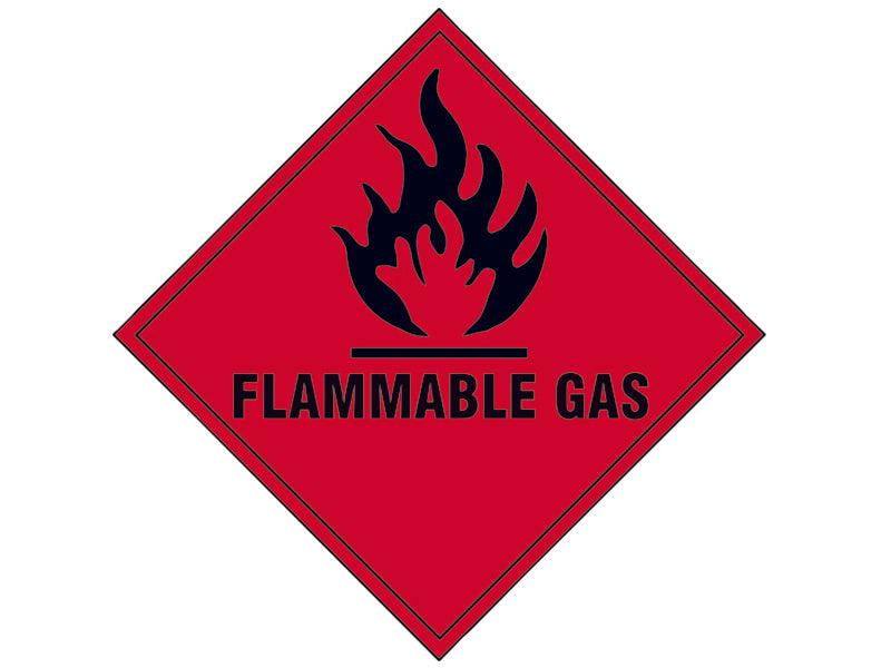 Scan Flammable Gas - Self Adhesive Vinyl Sign 100 x 100mm