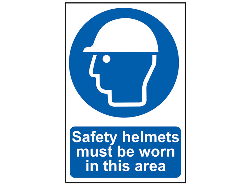 Scan Sign: Safety Helmets Must Be Worn