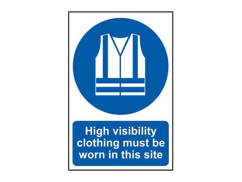 Scan High Visibility Jackets Must Be Worn In This Site - PVC Sign 200 x 300mm