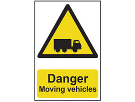 Scan Danger Moving Vehicles - PVC Sign 400 x 600mm