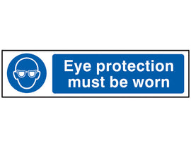 Scan Eye Protection Must Be Worn - PVC Sign 200 x 50mm