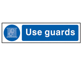 Scan Use Guards - PVC Sign 200 x 50mm