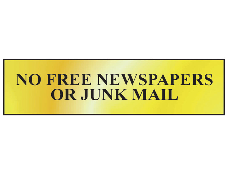 Scan No Free Newspapers Or Junk Mail Sign