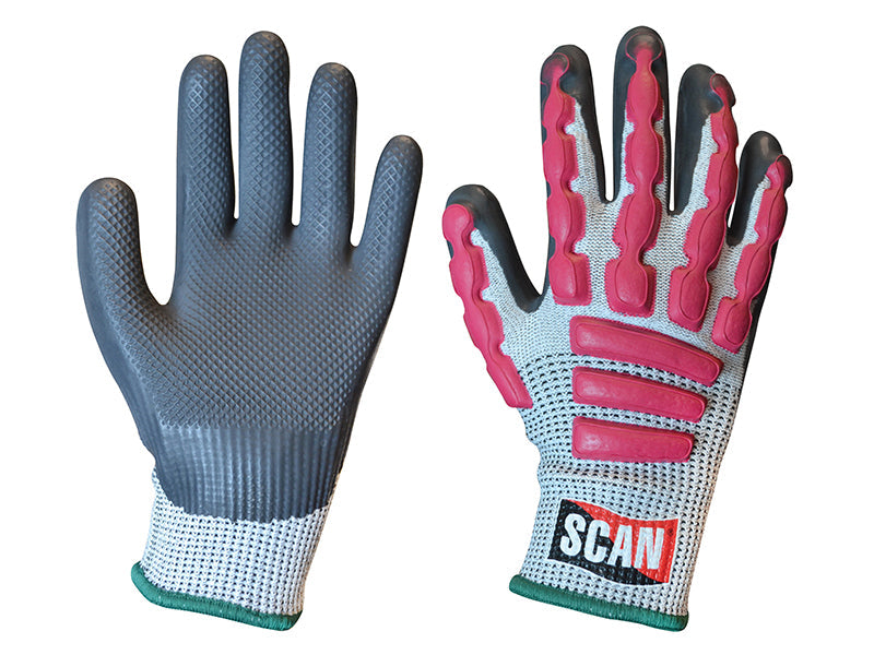 Scan Anti-Impact Latex Cut 5 Gloves