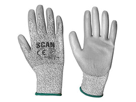 Scan Grey PU Coated Cut 3 Gloves