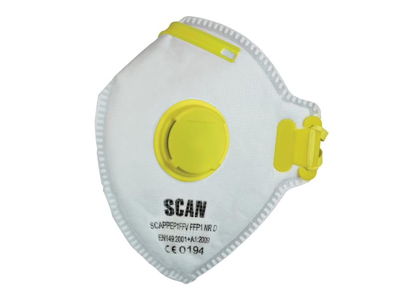 Scan Fold Flat Valved Disposable Masks FFP1