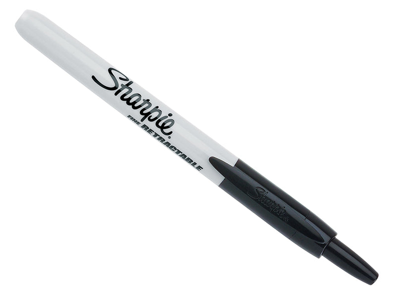 Sharpie® Retractable Fine Permanent Marker Black