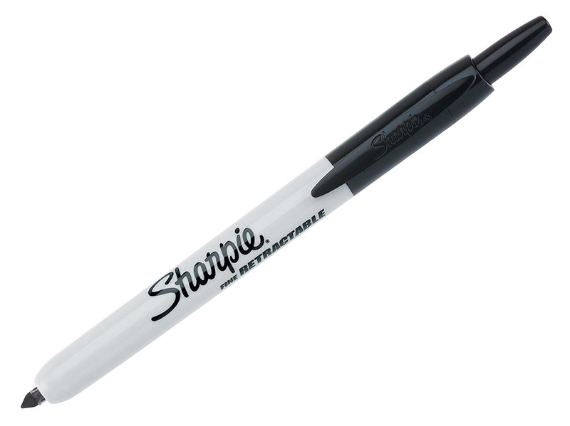 Sharpie® Retractable Fine Permanent Marker Black