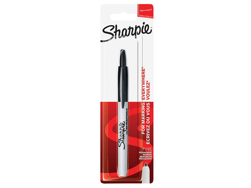 Sharpie® Retractable Fine Permanent Marker Black