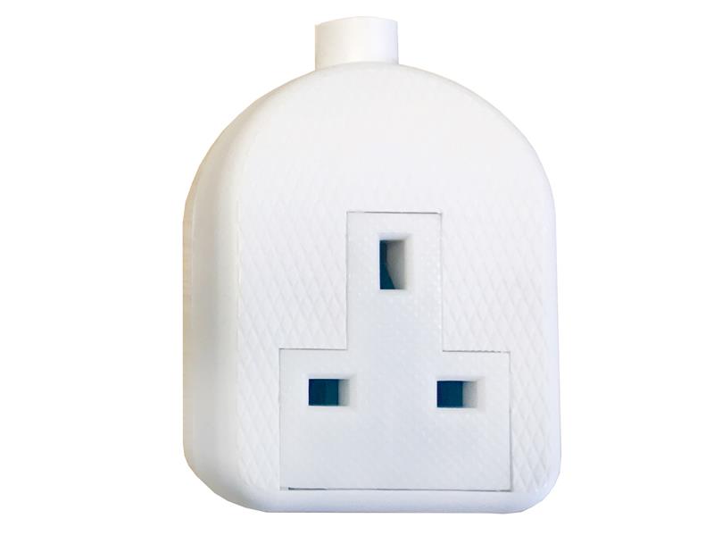 SMJ White Trailing Extension Socket