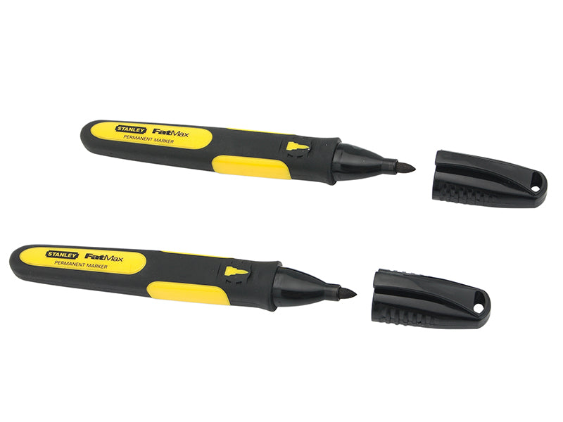 STANLEY® Fine Tip Marker Black (Pack 2)