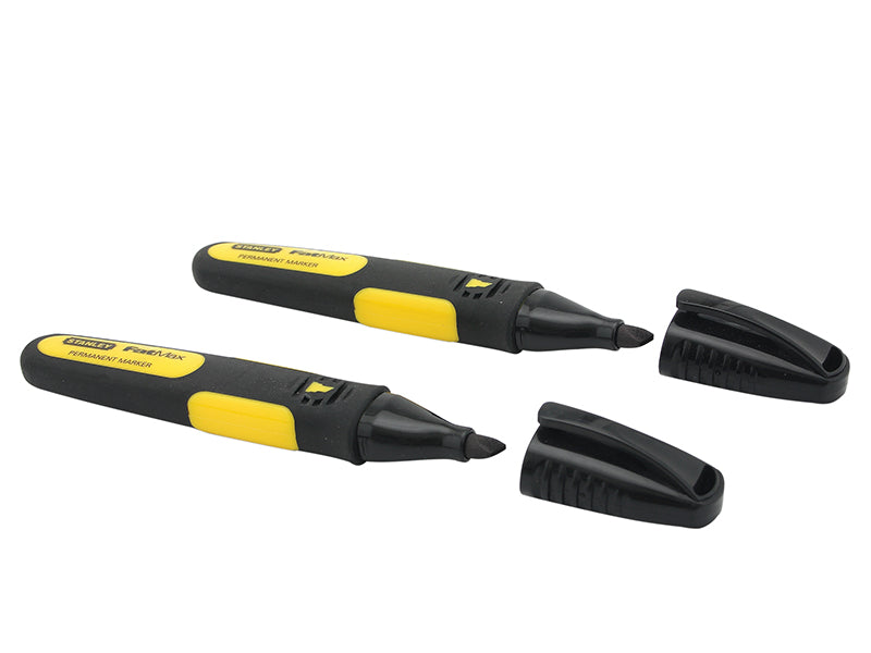 STANLEY® Chisel Tip Marker Black (Pack 2)